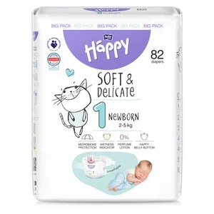 BELLA HAPPY Baby new born 2 - 5 kg 82 kusů