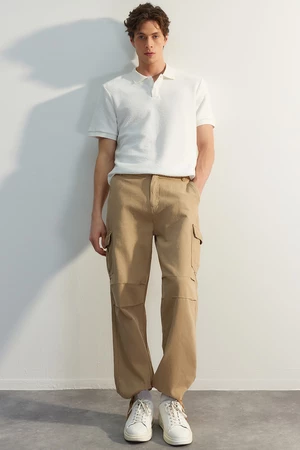 Trendyol Limitovaná Edice Volné Kalhoty v Barvě Norek