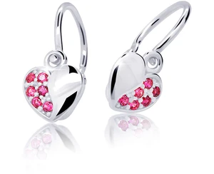 Cutie Jewellery Dětské náušnice z bílého zlata C2160-10-X-2 fuchsiová