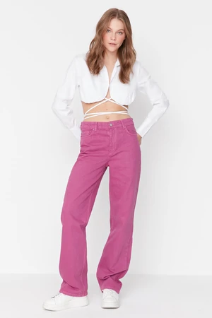 Trendyol Fuchsia Low Waist Wide Leg Pants