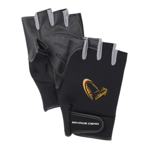 Savage gear rukavice neoprene half finger black - m