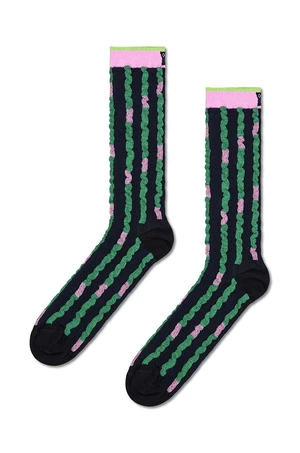 Ponožky Happy Socks Ruffled Stripe čierna farba