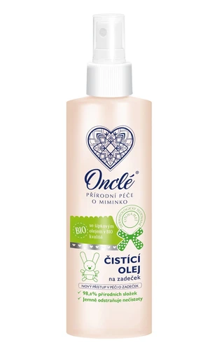 Onclé Čisticí olej na zadeček s BIO šípkovým olejem 200 ml