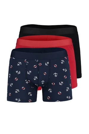 Trendyol Multicolor Men's 3-Pack Cotton Boxer