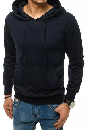 Dark blue men's hoodie BX4970