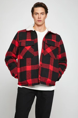 Koton Men's Black Plaid Jacket