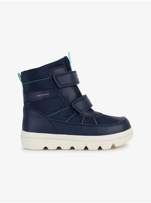 Dark blue boys' ankle snow boots Geox Willaboom