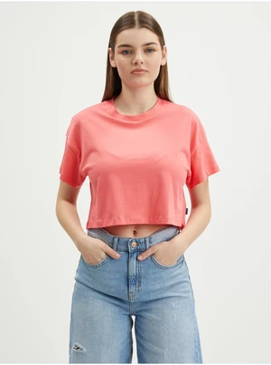 Cihlové crop top tričko Noisy May Alena - Dámské