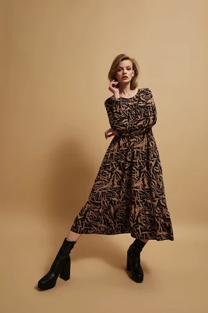 Midi dress with pattern