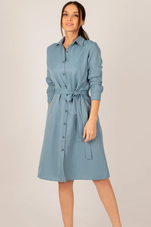 armonika Women's Indigo Long Shirt Dress