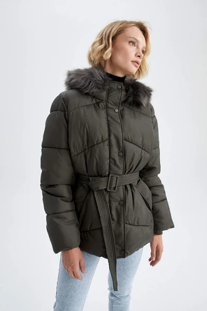 DEFACTO Relax Fit Furry Coat