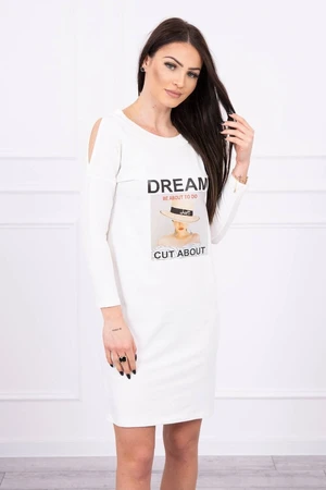 Dress with Dream ecru print