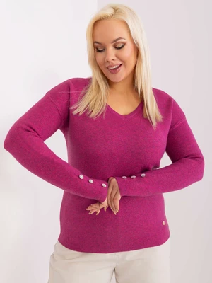 Classic purple plus-size sweater