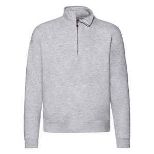 Grey Men's Sweatshirt Zip Neck Sweat Fruit of the Loom