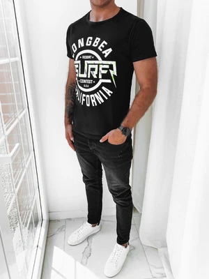 Black men's T-shirt with Dstreet print