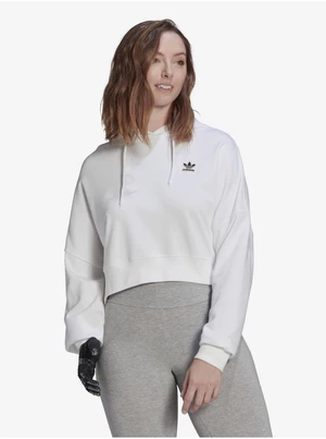 White Ladies Cropped Hoodie adidas Originals - Women