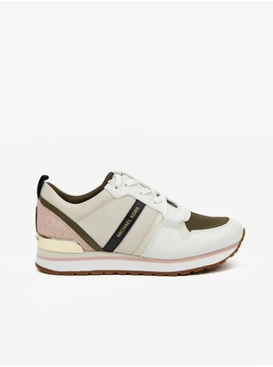 Michael Kors Beige and White Women's Sneakers - Womens