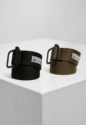 Industrial Canvas Belt 2-Pack Black/Olive