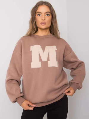 Dark beige hoodless sweatshirt