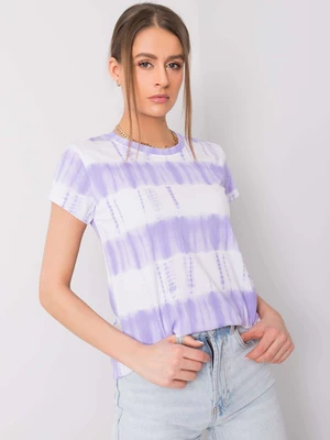 Women's T-shirt purple and white colors