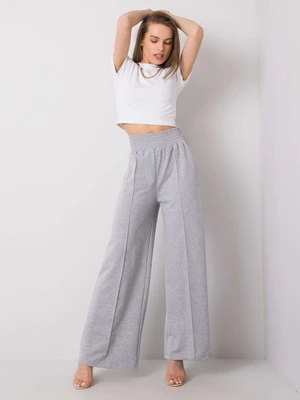 RUE PARIS Cotton sweatpants grey melange