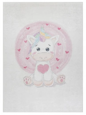 Dětský kusový koberec Bambino 1128 Unicorn cream-160x220