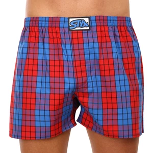 Red and blue men's plaid boxer shorts Styx