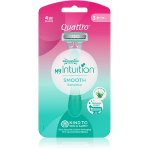 Wilkinson Sword Quattro for Women My Intuition Smooth jednorázová holítka Aloe and Vitamin E 3 ks