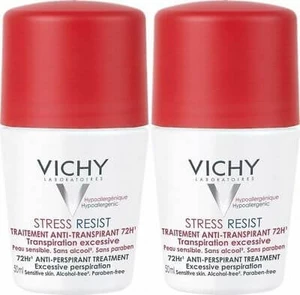 Vichy Sada kuličkových antiperspirantů proti nadměrnému pocení (Stress Resist 72H) 2 x 50 ml