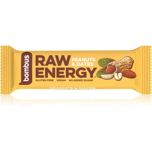 Bombus Raw Energy ovocná tyčinka príchuť Peanuts & Dates 50 g