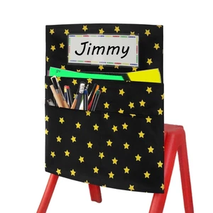 School Chair Storage Universal Cute Star Chair Pocket Large Capacity 600D Oxford Cloth Space Saving Anti Fade Chair Organizer 3