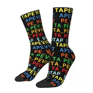 Videotape Radiohead In Rainbows Socks Men Women Soft Fashion Socks Harajuku Stuff Middle TubeSocks Christmas Present