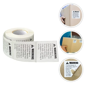 Warning Stickers Suffocation Tapes Label Blank Flag Packing Labels Gift Cards Shipping Flags Box Self-adhesive Decals