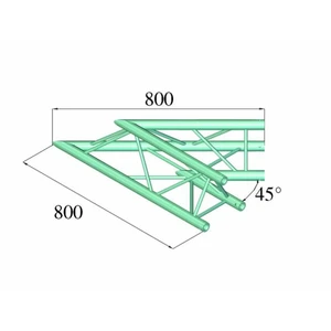 Alutruss DECOLOCK DQ3-PAC19 3-bodová rampa roh 45 °