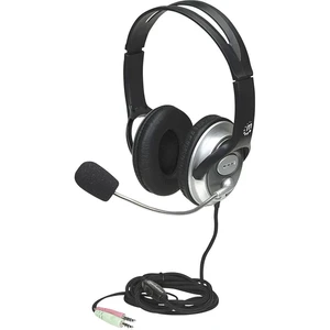 Manhattan Classic Stereo Headset  Hi-Fi #####Over Ear Headset cez uši regulácia hlasitosti čierna