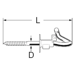 dörner + helmer 4814834 Bezpečnostný otočný hák 12 mm 180 mm galvanizovaná oceľ  6 ks