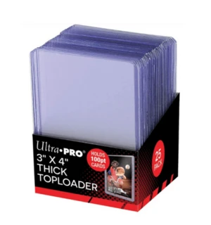 UltraPro Toploader Ultra Pro 3x4 Super Thick 100PT Toploaders - 25 ks