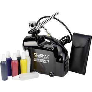 airbrush sada pre začiatočníkov s kompresorom Sparmax SK-55, douple action