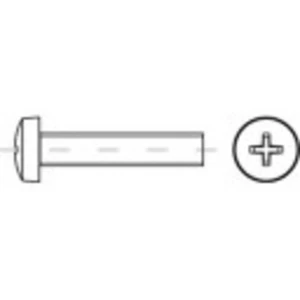 Šošovková skrutka  TOOLCRAFT 145918 M4 DIN 7985 6 mm kríž.drážka oceľ 200 ks