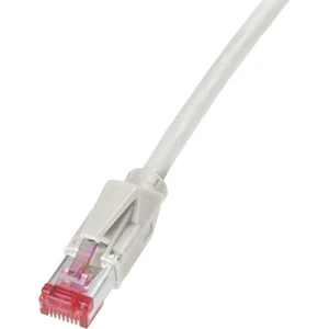 Dätwyler K8708GR.1 RJ45 sieťové káble, prepojovacie káble CAT 6 S/FTP 1.00 m sivá samozhášavý, s ochranou 1 ks