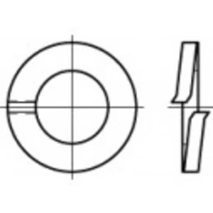 TOOLCRAFT  105664 pérové podložky Vnútorný Ø: 3.6 mm  DIN 127   pružinová ocel glavanizované zinkom 100 ks