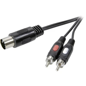 SpeaKa Professional SP-7870640 konektor DIN / cinch audio prepojovací kábel [1x diódová zástrčka 5-pólová (DIN) - 2x cin