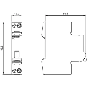 Siemens 5SL60067MC 5SL6006-7MC elektrický istič    2-pólový 6 A