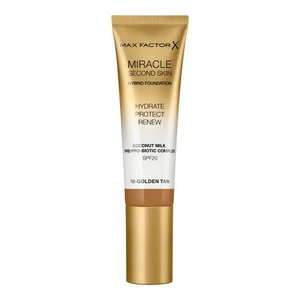 Max Factor Miracle Second Skin SPF20 30 ml make-up pro ženy 10 Golden Tan