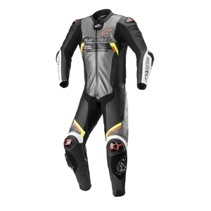 Jednodílná moto kombinéza Alpinestars Missile 2 Ignition metalická šedá/černá/žlutá/červená fluo  metalická šedá/černá/žlutá/červená fluo  60