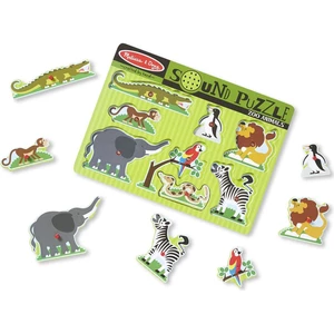 Melissa & Doug Dřevěné puzzle se zvuky ZOO