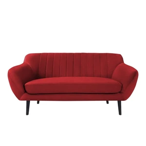 Červená zamatová pohovka Mazzini Sofas Toscane, 158 cm