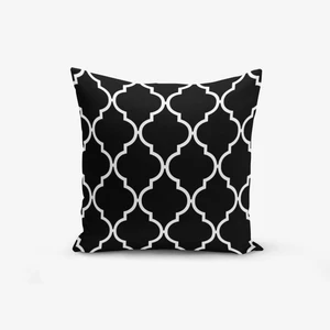 Čierno-biela obliečka na vankúš s bavlnou Minimalist Cushion Covers Black Background Ogea, 45 × 45 cm