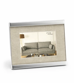 Ramă foto Home, 9 x 13 cm, nichel, material textil - Philippi