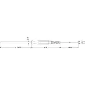 Teplotní čidlo Greisinger GTF 1000 AL, typ K, -200 až +1000 °C, 114330